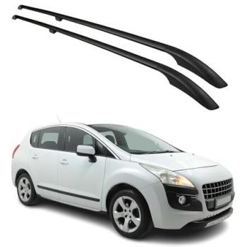 Barres de toit en aluminium noir pour Peugeot 3008