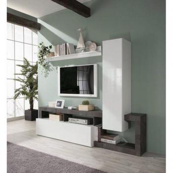 Parete Attrezzata Elegante in Bianco
