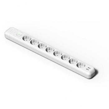 Famatel 2539 Multiprise 8 Prises + 2 Ports USB avec Interrupteur
