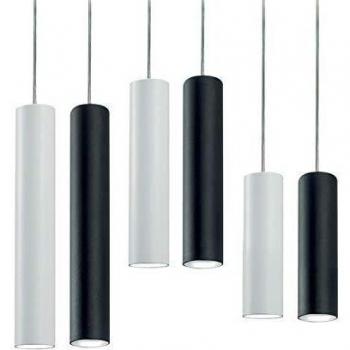 Lampada a Sospensione Cilindro GU10 H60 Metallo Nero