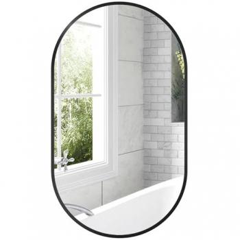 Homcom Badezimmer Spiegel oval 40x70 cm mit modernem Design