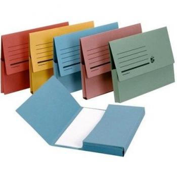 Star Premier Document Wallet Half Flap 285gsm Capacity 32mm A4 Assorted (Pack of 50)