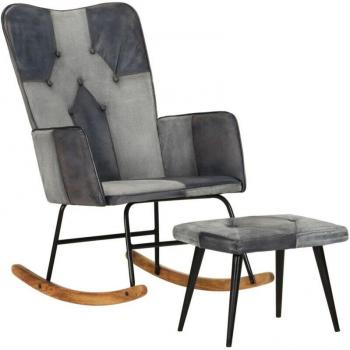 Sedia Dondolo Confort Grigio Décoshop 26
