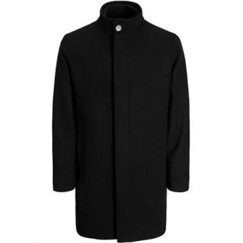Jack & Jones Premium Woll-Mix Mantel in Schwarz, Größe M