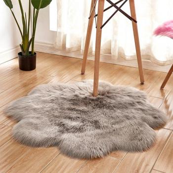 Cozy Pink Sheepskin Bedroom Mat