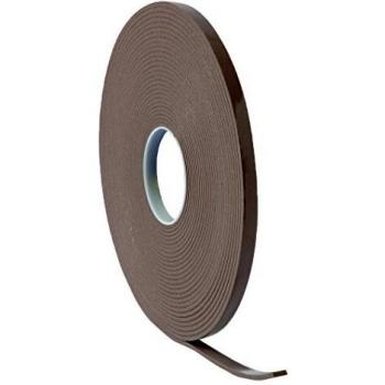 Burlete autoadhesivo PVC 4x12 mm, 15 metros, color marrón