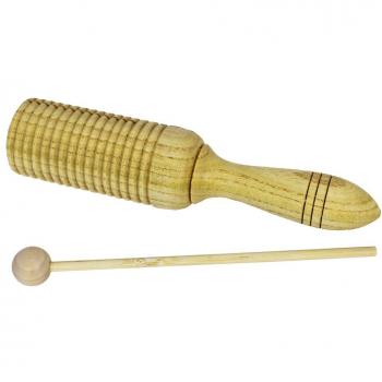 A-Star Single Guiro Tone Wood Block Agogo with Beater, AP4111