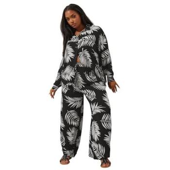Chemise en tissu froissé à manches longues couleur noire