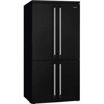 Black Smeg FQ960BL6 90 cm American‑Style Fridge‑Freezer