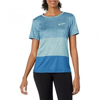 Alpinestars Damen MTB Kurzarmshirt Stella Alps 8.0 Blau-Stillwater