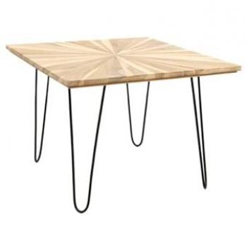 Mesa auxiliar de teca natural Romimex 60 x 45 x 60 cm