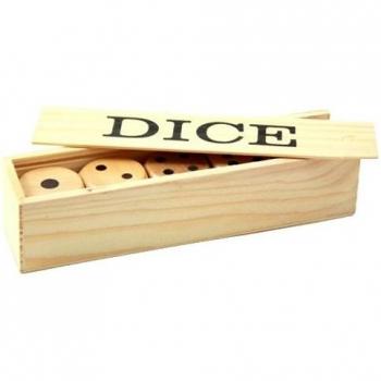 Filos Dadi di Legno, 30 mm, 6 Lati, 5 Pezzi