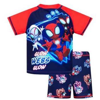 Two‑Piece Spidey Adventure Pool Costume (Size 7‑8)