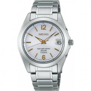 Orologio Seiko Titanio Radio Solare Uomo SBTM227 Argento