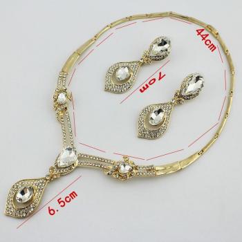 Joya Bridal Cristal Azul con Detalle Dorado Jiayi