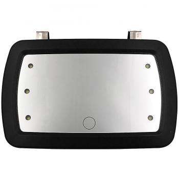 Espejo de Carro con Luz LED y Accesorio de Maquillaje