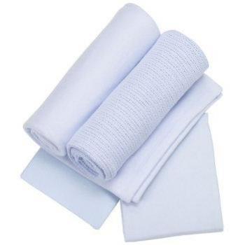 Infant Comfort Cloud Set – Blue Cotton Cot, Blanket, Sheet Bundle