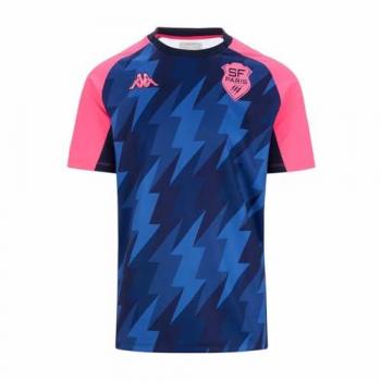 Tee-Shirt Rugby Kappa Stade Français Paris Homme Bleu/Rose