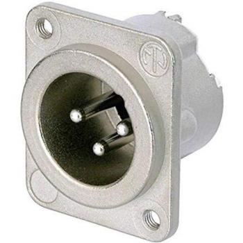 Neutrik XLR-Steckverbinder Flanschstecker, Kontakte gerade Polzahl: 3 Silber NC3MD-LX-M3