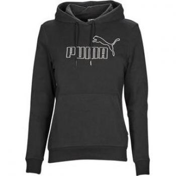 Puma Women's Black Elevated Hoodie with Drawstring