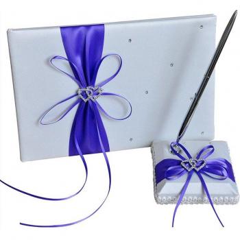Livre d'or Strass et Satin 25x16cm