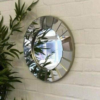 Art Deco Vintage Round Mirror