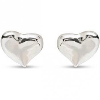 UNOde50 Women's Silver Heart Metal Earrings