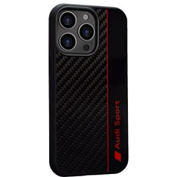 Proteggi Smartphone Audi Fibra di Carbonio per iPhone 13 Pro – Colore Nero