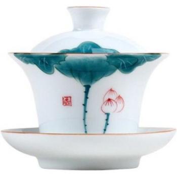 Ceramic Lotus Teapot and Cup Set