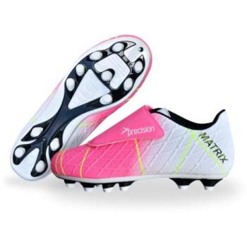 Precision Matrix Junior Football Boots FG/AG UK 3 Fuchsia/White/Lime