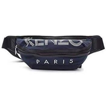 Kenzo Men's Navy Logo Zip-Bum Bag