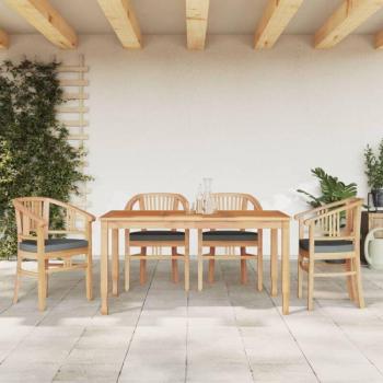 Set pranzo all’aperto Prolenta Premium Jinlefu – 5 pezzi, legno Bruin
