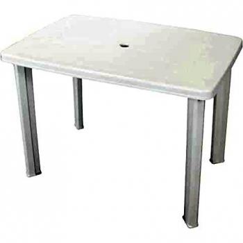 Table de Jardin 101 x 68 x 72 cm Plastique Blanc
