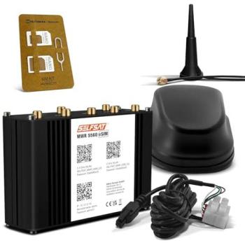 MWR 5560 eSIM 5G Router mit SELFSAT Antenne schwarz