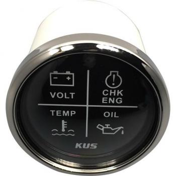 KUS 2 Auto Motor Messgerät mit 4LED Volt und roter/gelber Hintergrundbeleuchtung