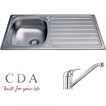 Single Bowl Stainless Steel Kitchen Sink and Chrome Faucet Package (CBS110SS & TC05CH)