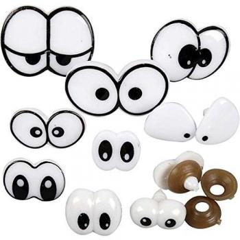 Stickers with Eye Design, 2‑3 cm, 200 per pack