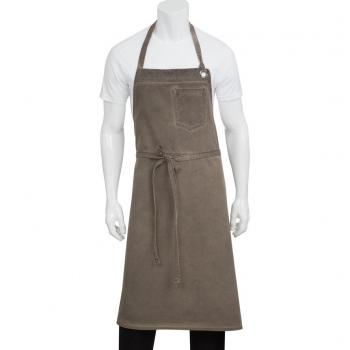 Chef Works Dorset Chefs Bib Apron Earth Brown
