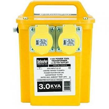Defender E203010 110v Transformer,2x16A,3kVA