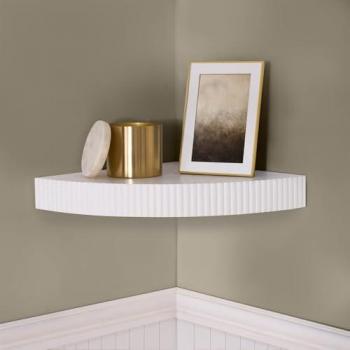 Ribbed Cream Edge Shelf for Walls