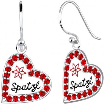 Swarovski® Herzspatzl Ohrringe Damen – Elli Design, 925 Sterlingsilber