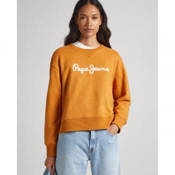 Pull-over Pepe Jeans Nanette orange blanc femme