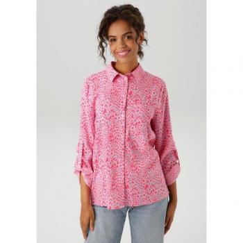 ANISTON CASUAL bedruckte Hemdbluse in Pink