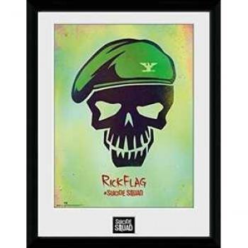 Stampa 30x40 cm. Rick Flag Skull in Cornice