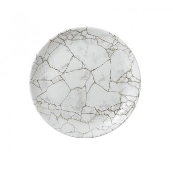 Piatto Piano Tondo Churchill Studio Prints Kintsugi Grigio Agata Cm 26