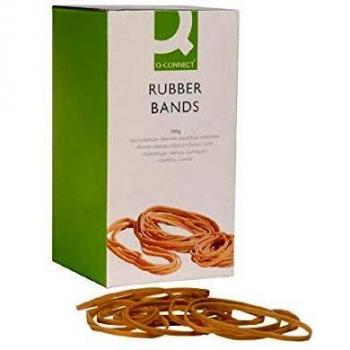 Premium Q‑Connect 500g Elastic Band Set – Size #19 (88.9 × 1.6 mm)