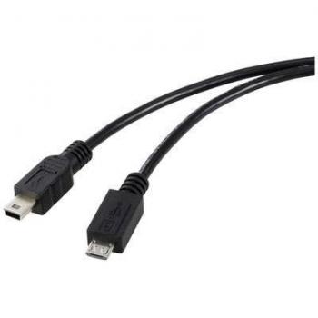 Renkforce USB 2.0 Micro-B & Mini-B Cable 50cm Black