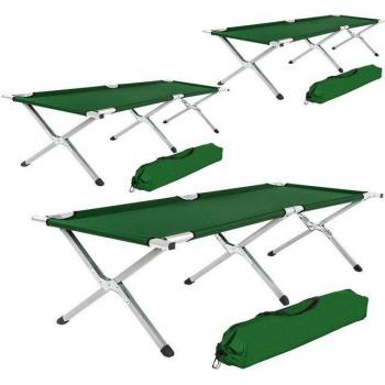 Tectake Green Single Folding Camping Beds