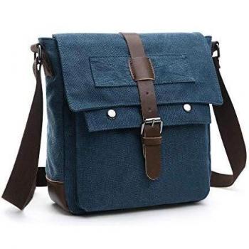 Borsa Lavoro e Scuola Uomo Wind Took Tela Blu