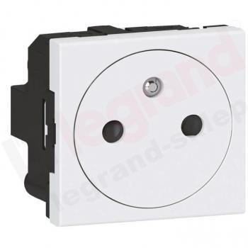 Prise de Courant Mosaic Legrand 2 Modules avec Terre Blanc